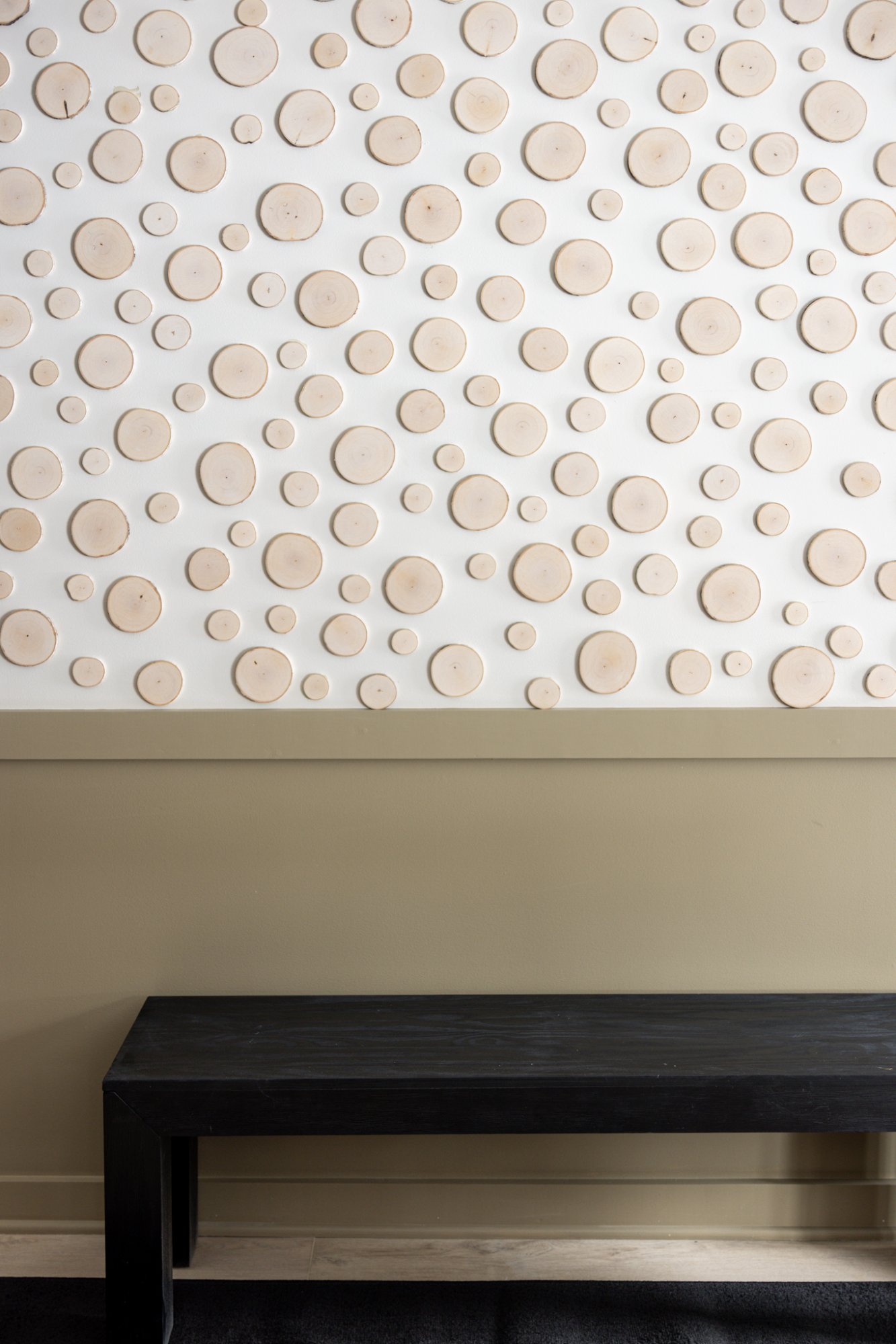 Birch wood slice art